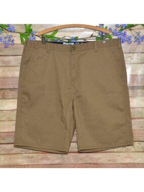 Freeworld Mens Shorts Size 40x10 Brown Casual Chino Style Streetwear Skater